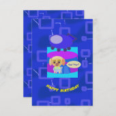 Invitation d'anniversaire de vaisseau spatial de c (Devant / Derrière)