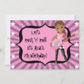 Invitation d'anniversaire de vedette du rock (Dos)