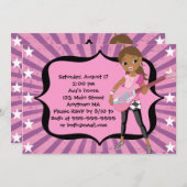 Invitation d'anniversaire de vedette du rock (Devant / Derrière)