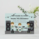 Invitation d'anniversaire de vedette du rock (Debout devant)