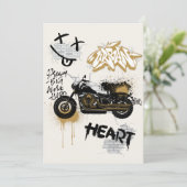 Invitation d'anniversaire de vélo (Debout devant)