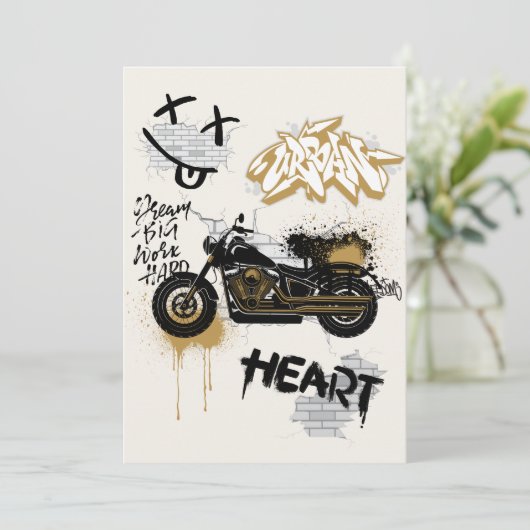 Invitation d'anniversaire de vélo (Debout devant)