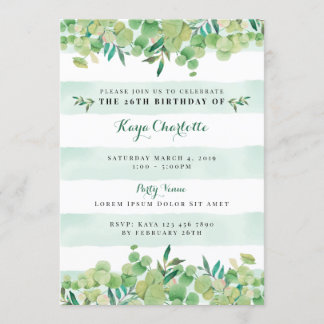 Invitation d'anniversaire de verdure