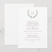 Invitation d'anniversaire de verdure formelle et r (Devant / Derrière)