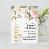 Invitation d'anniversaire de vin (Debout devant)