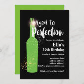 Invitation d'anniversaire de vin, âge à la perfect (Devant / Derrière)