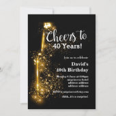 Invitation d'anniversaire de vin, applaudissements (Devant)