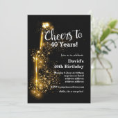 Invitation d'anniversaire de vin, applaudissements (Debout devant)