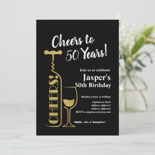 Invitation d'anniversaire de vin, Bravo ! (Debout devant)