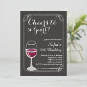 Invitation d'anniversaire de vin, encouragez à n'i (Debout devant)