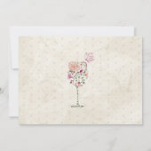 Invitation d'anniversaire de vin et de fromage (Dos)