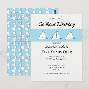 Invitation d'anniversaire de voilier