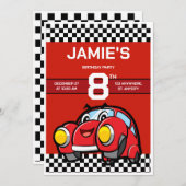 invitation d'anniversaire de voiture (Devant / Derrière)