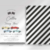 Invitation d'anniversaire de voiture de course