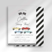 Invitation d'anniversaire de voiture de course