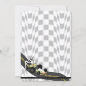 Invitation d'anniversaire de voiture de course (Dos)