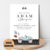 Invitation d'anniversaire de voiture de course, Jo