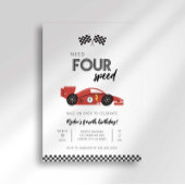 Invitation d'anniversaire de voiture de course Nee