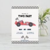 Invitation d'anniversaire de voiture de course per (Debout devant)