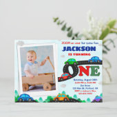 Invitation d'anniversaire de voiture photo Conduct (Debout devant)