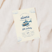 Invitation d'anniversaire de vol d'hélicoptère ver