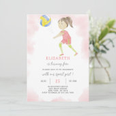 Invitation d'anniversaire de volley-ball (Debout devant)