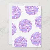 Invitation d'anniversaire de volley-ball (Dos)