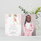 Invitation d'anniversaire de volley-ball avec phot (Debout devant)