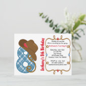 Invitation d'anniversaire de Western Big Eight Boy (Debout devant)