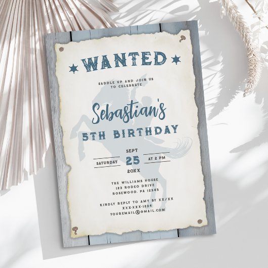 Invitation d'anniversaire de Western Rodeo