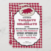 Invitation d'anniversaire de Wild Hog (Devant / Derrière)