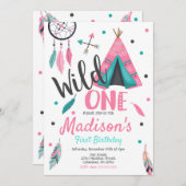 Invitation d'anniversaire de Wild One Dreamcatcher (Devant / Derrière)