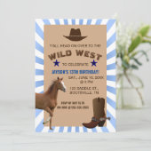 Invitation d'anniversaire de Wild West (Debout devant)
