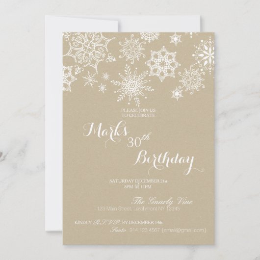 Invitation d'anniversaire de Winter Wonderland Sno (Devant)