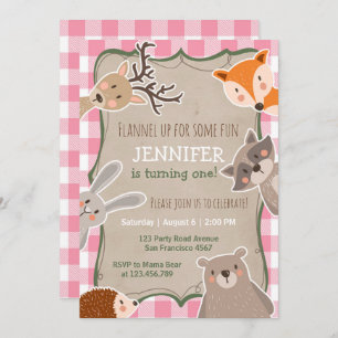 Invitation d'anniversaire de Woodland Lumberjack G
