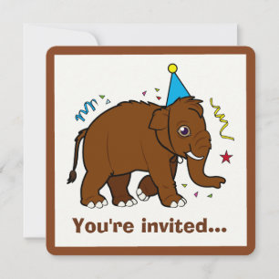 Invitation d'anniversaire de Wooly Mammoth