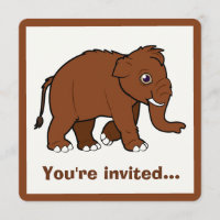 Invitation d'anniversaire de Wooly Mammoth