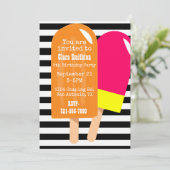 Invitation d'anniversaire de Yummy Popsicles (Debout devant)