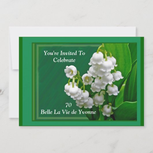 Invitation d'anniversaire de Yvonne - le muguet (Devant)