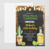 Invitation d'anniversaire dégustation de tequila (Devant / Derrière)