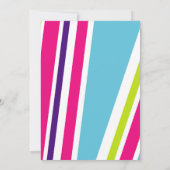 Invitation d'anniversaire d'éléphant coloré (Dos)