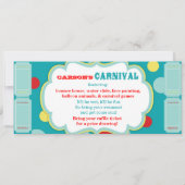 Invitation d'anniversaire d'éléphant de cirque (Dos)