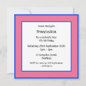 Invitation d'anniversaire d'éléphant personnalisée (Dos)