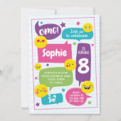 Invitation d'anniversaire d'Emoij (Devant)