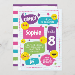 Invitation d'anniversaire d'Emoij