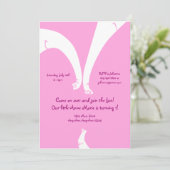 Invitation d'anniversaire d'enfant de fille de (Debout devant)