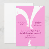 Invitation d'anniversaire d'enfant de fille de (Devant / Derrière)