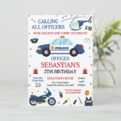 Invitation d'anniversaire d'enfant Officier de pol (Debout devant)