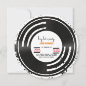 Invitation d'anniversaire d'enregistrement vintage (Devant)