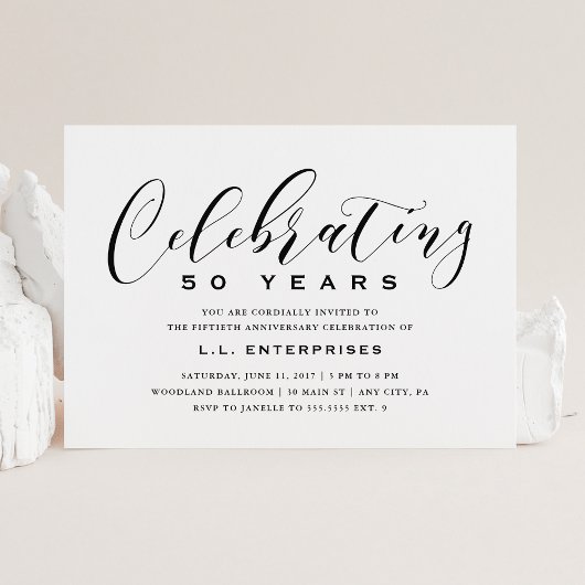 Invitation d'anniversaire d'entreprise